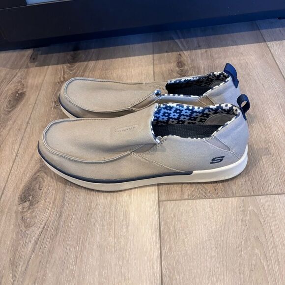 Skechers Men's Boyar Lented Slip-on Loafer Tan Size 10 Air Cooled Memory Foam - Picture 4 of 11